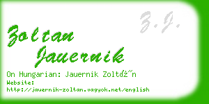 zoltan jauernik business card